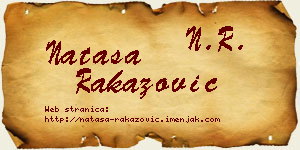 Nataša Rakazović vizit kartica